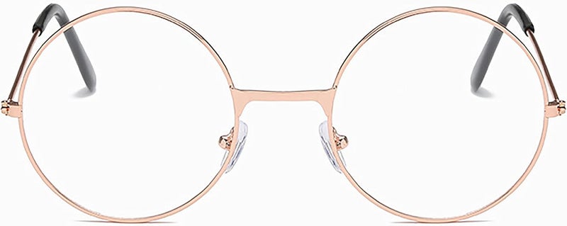 SOHUPAC Classic Round Glasses Retro Circle Eyeglasses Clear Lens Metal Frame Accessories Non-Prescription For Men Women - Image 2